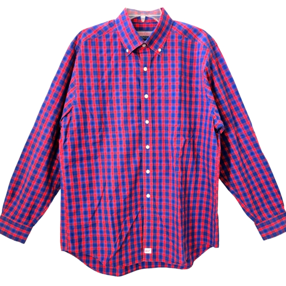 Vineyard Vines L Mens Slim Fit Murray Shirt Plaid Long Sleeve Button Down Cotton
